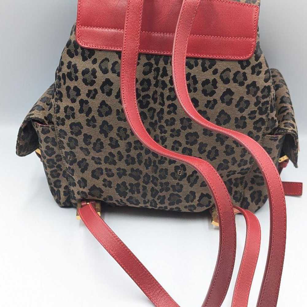 ☆Excellent condition☆ FENDI Leopard Print Nylon M… - image 2