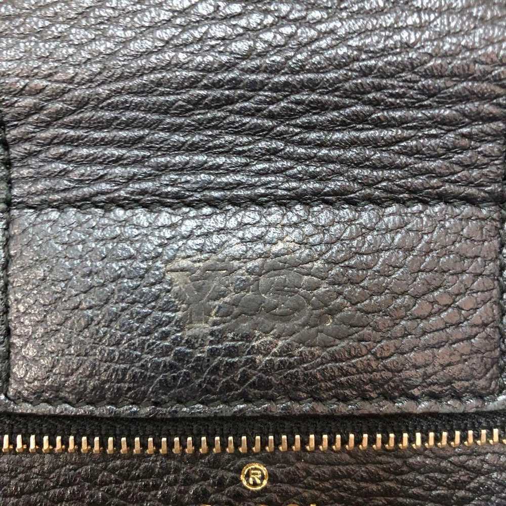 Gucci Shoulder Tote Bag Swing Leather Black FL368 - image 9