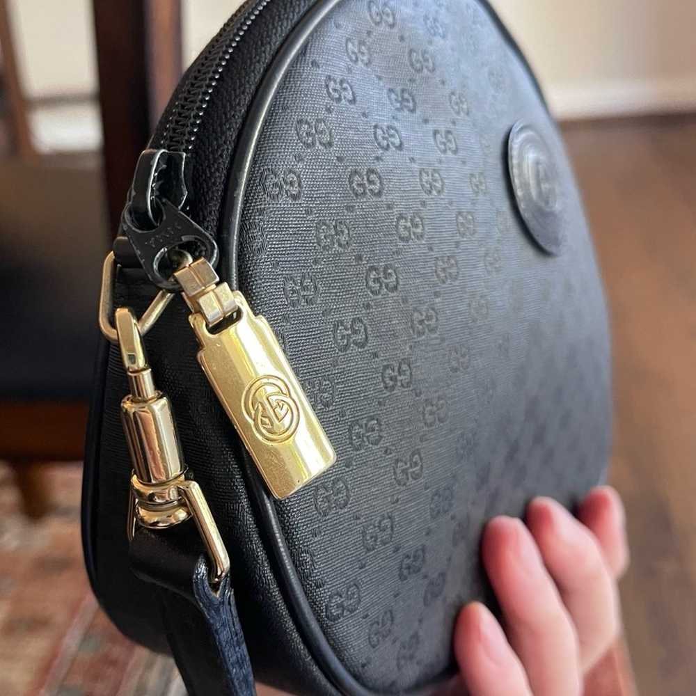 Gucci Black Micro GG Shoulder Bag - image 2