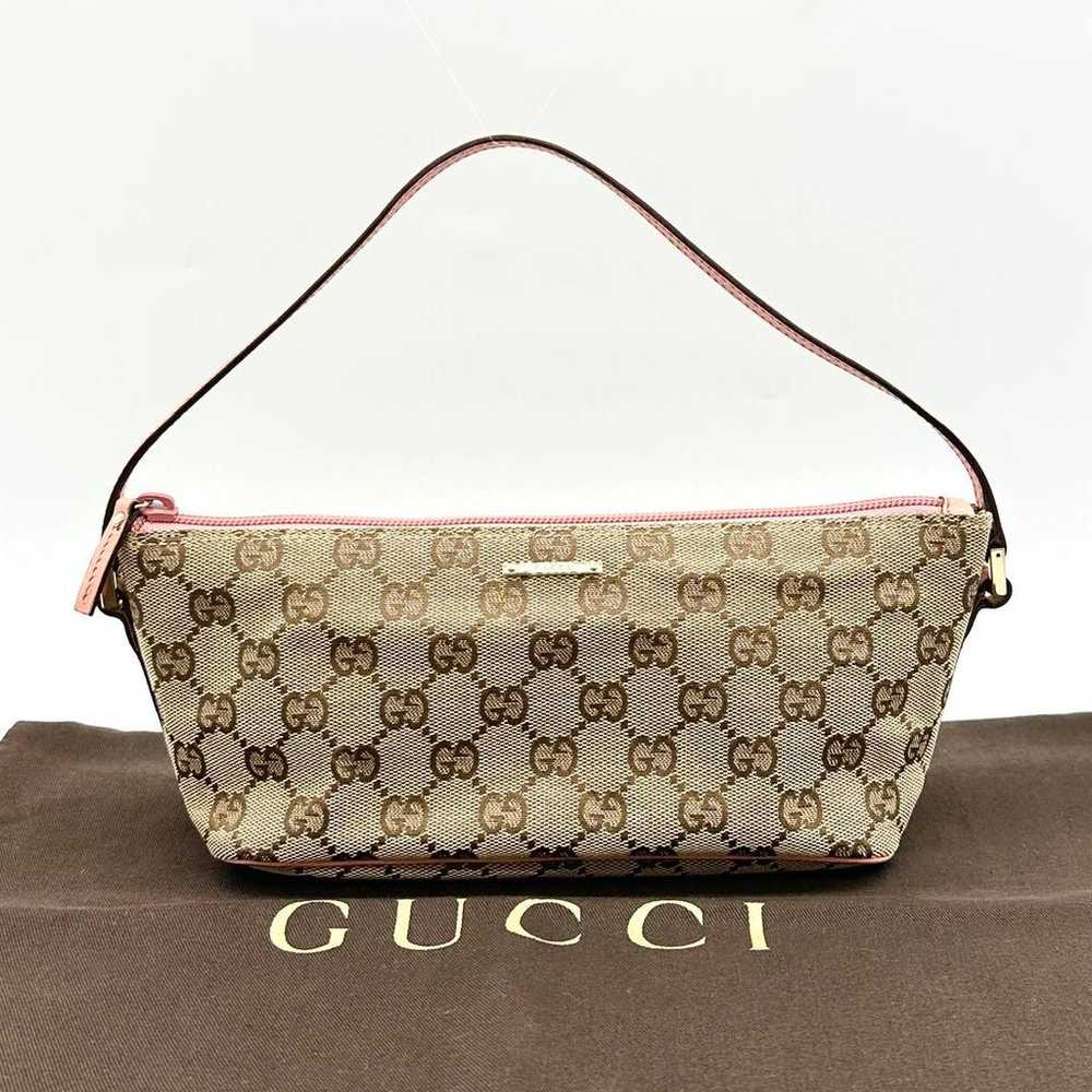 GUCCI accessory pouch handbag GG canvas pink. - image 1