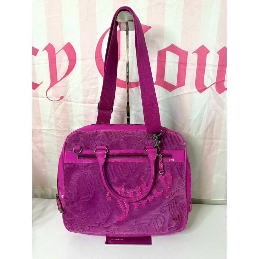 Y2K Vintage Juicy Couture Fuchsia Velour Laptop C… - image 1