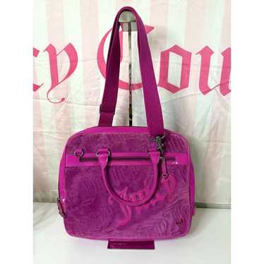 Y2K Vintage Juicy Couture Fuchsia Velour Laptop C… - image 1