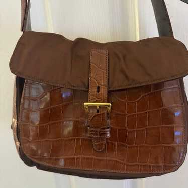 Prada leather nylon shoulder bag cross body