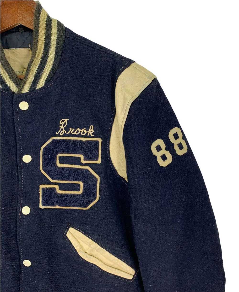 Delong × Varsity × Varsity Jacket Vintage 70s Sal… - image 4