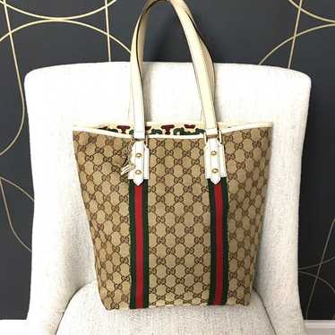 Gucci authentic tote bag brown monogram canvas