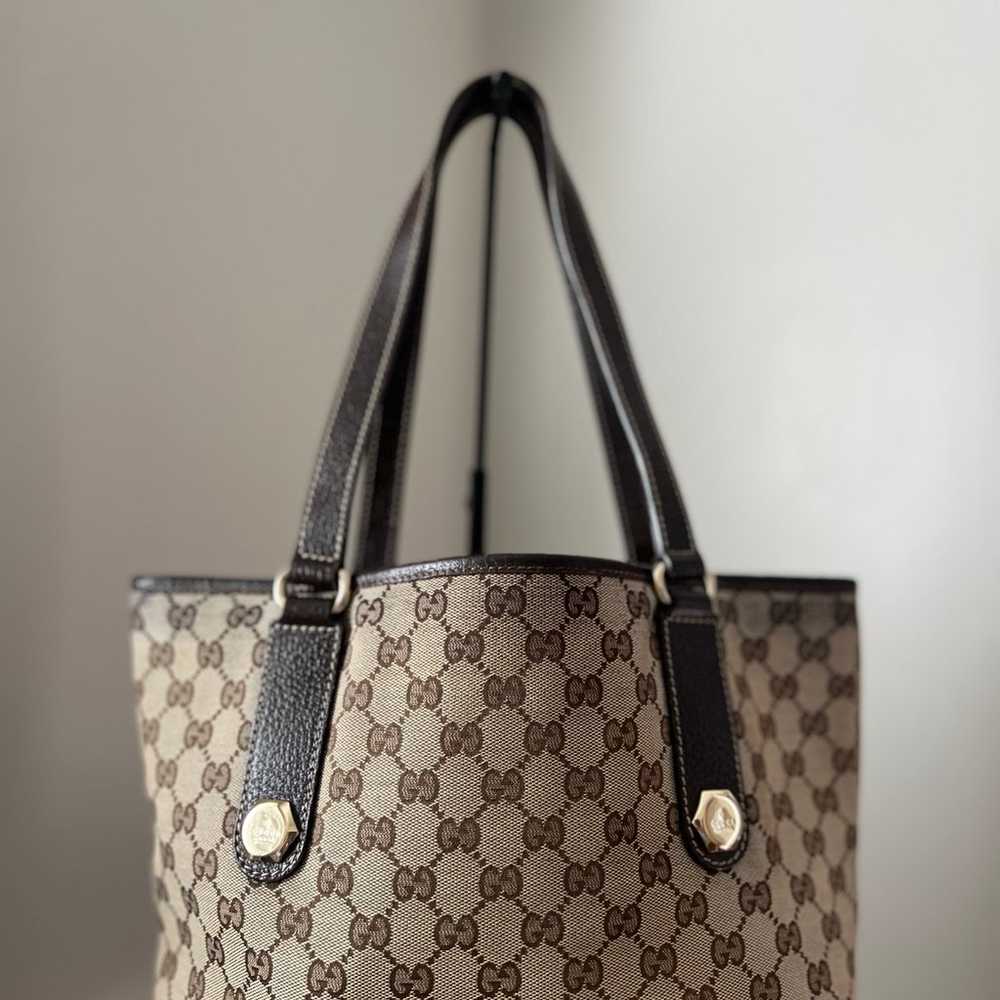 GUCCI The Charmy Gg Canvas Tote - image 2