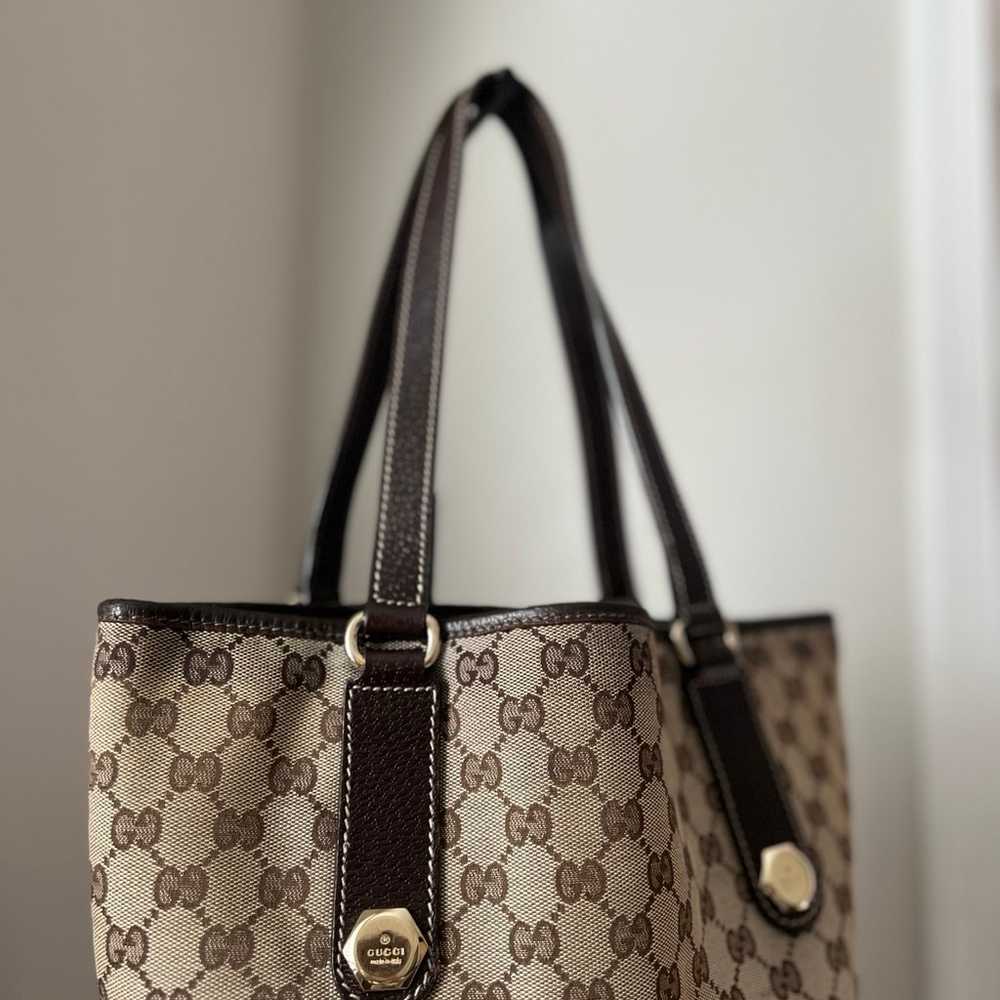 GUCCI The Charmy Gg Canvas Tote - image 6