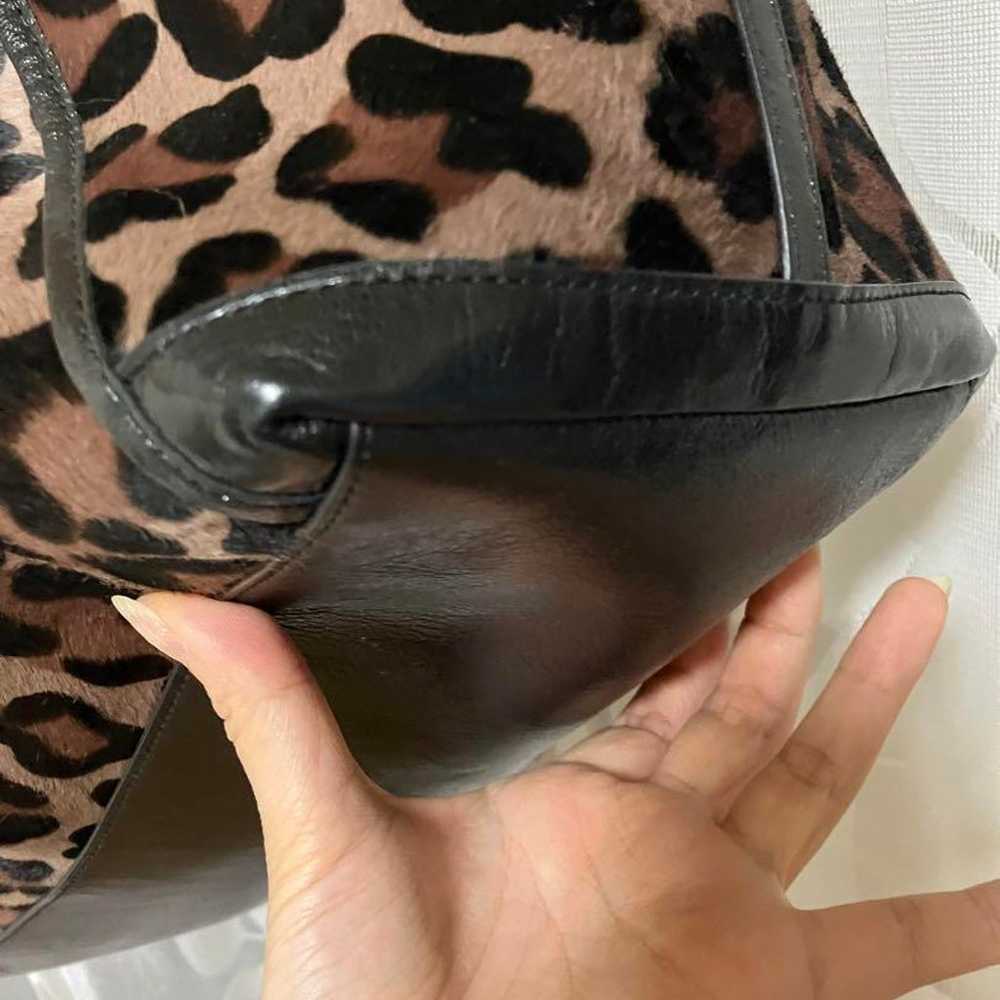 COACH Unused Hair Calf Material Leopard Print Sho… - image 11