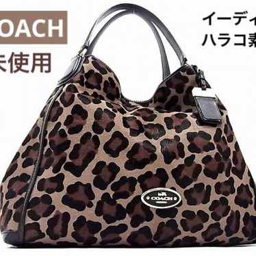 COACH Unused Hair Calf Material Leopard Print Sho… - image 1