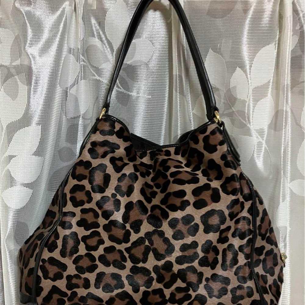 COACH Unused Hair Calf Material Leopard Print Sho… - image 5