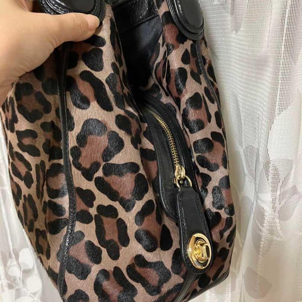 COACH Unused Hair Calf Material Leopard Print Sho… - image 9