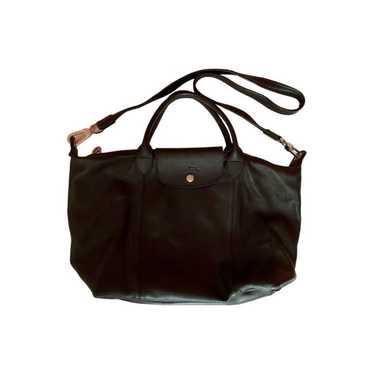 Longchamp Leather Crossbody Black Handgag