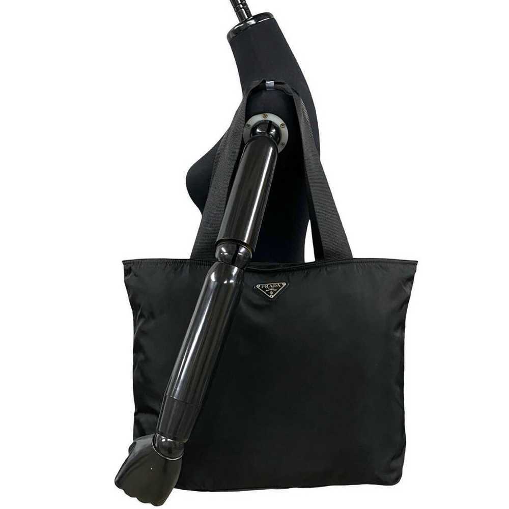 Prada Triangle Logo Hardware Nylon Tote Bag Handb… - image 2