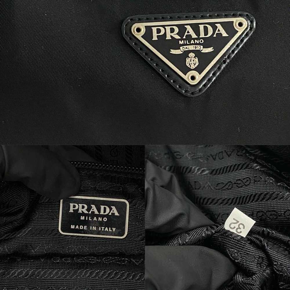 Prada Triangle Logo Hardware Nylon Tote Bag Handb… - image 3