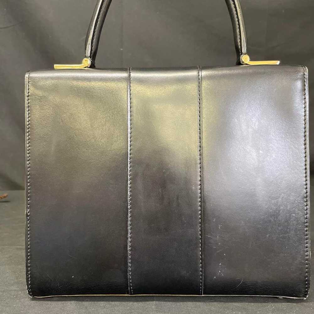 CELINE Handbag Leather One Handle Gancini Hardware - image 4