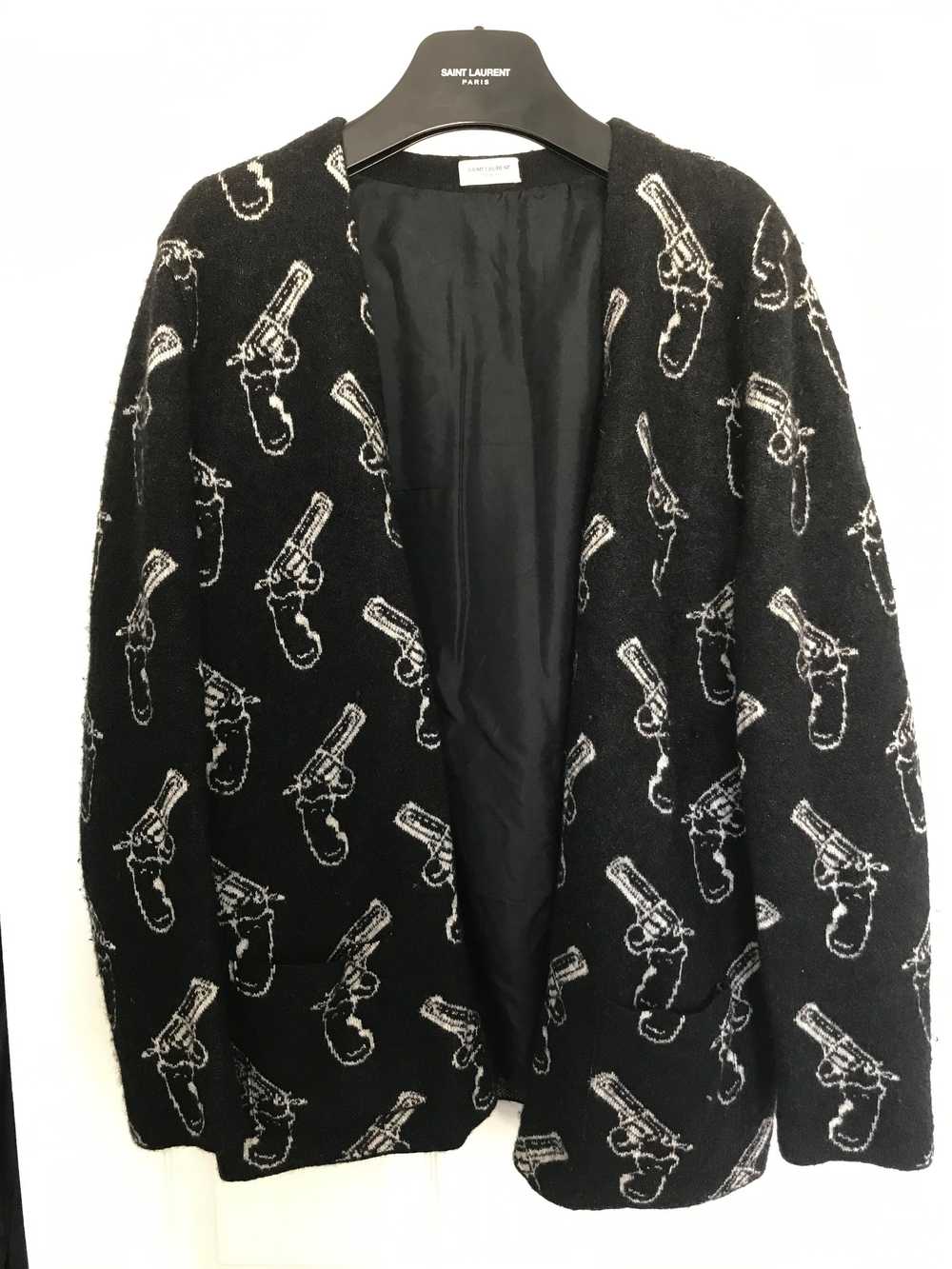 Saint Laurent Paris Hedi Pistol Gun Cardigan - image 1