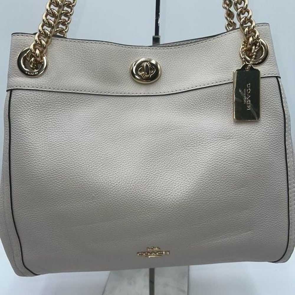 COACH Turnlock Edie Shoulder Bag in Pebble Leather - image 2