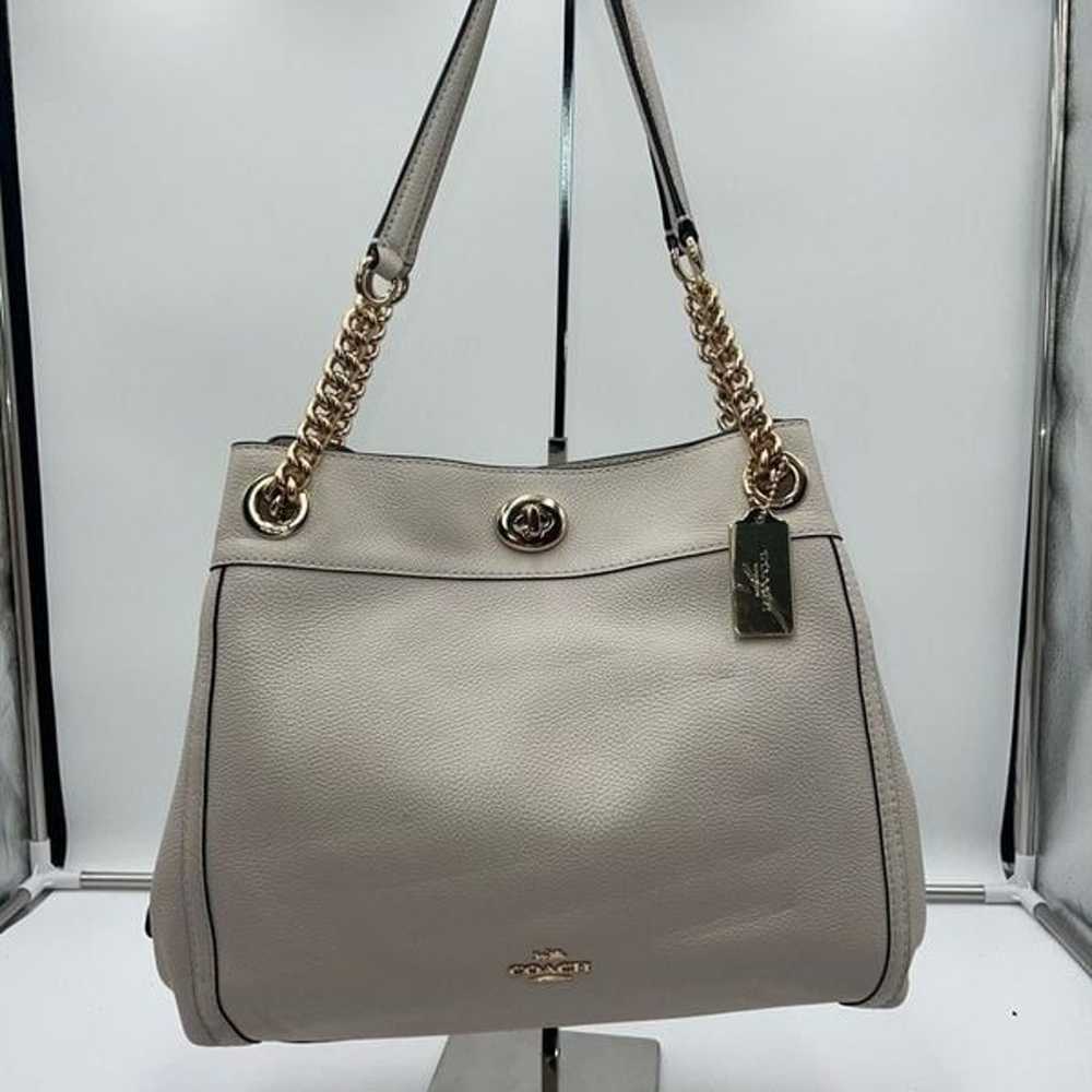 COACH Turnlock Edie Shoulder Bag in Pebble Leather - image 3