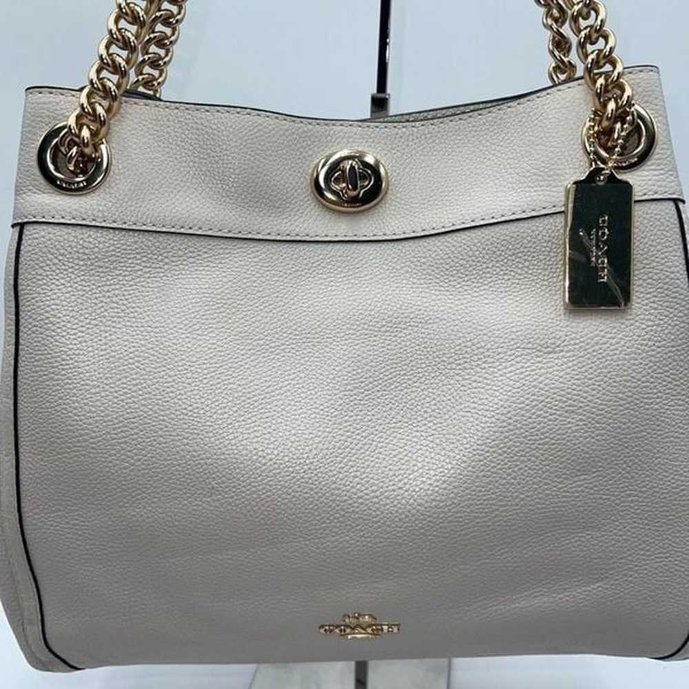 COACH Turnlock Edie Shoulder Bag in Pebble Leather - image 4