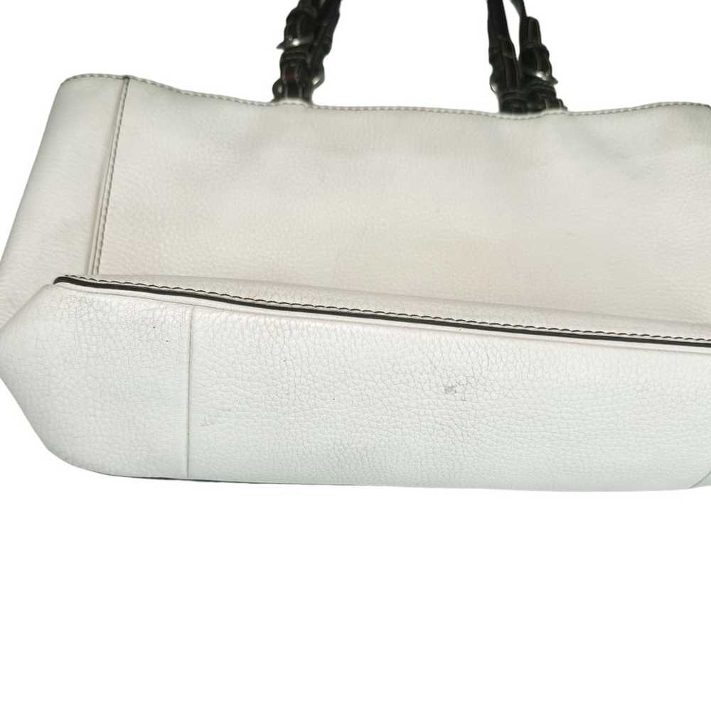 Vintage White Coach Chelsea White Pebbled Leather… - image 3