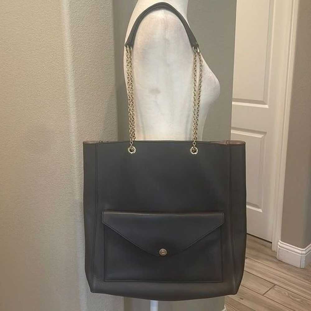 Celine Large Vintage Tote With Chain Straps Authe… - image 1