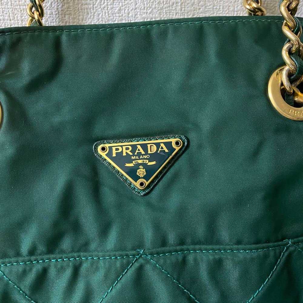 "PRADA" Shoulder Bag Green - image 2