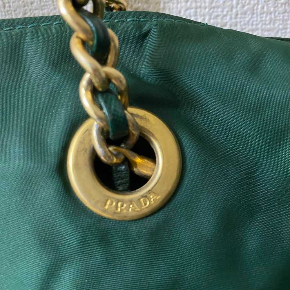 "PRADA" Shoulder Bag Green - image 3