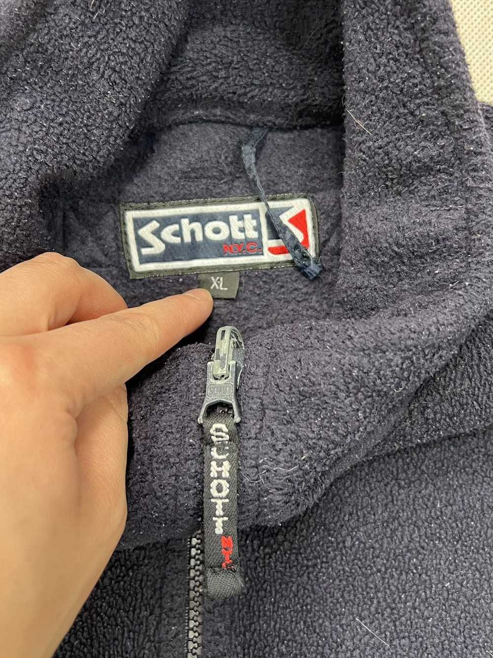 Schott × Vintage Baggy Fleece Jacket Schott vinta… - image 4