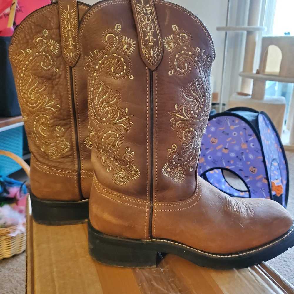 Leather Western Cowgirl Boots - image 1