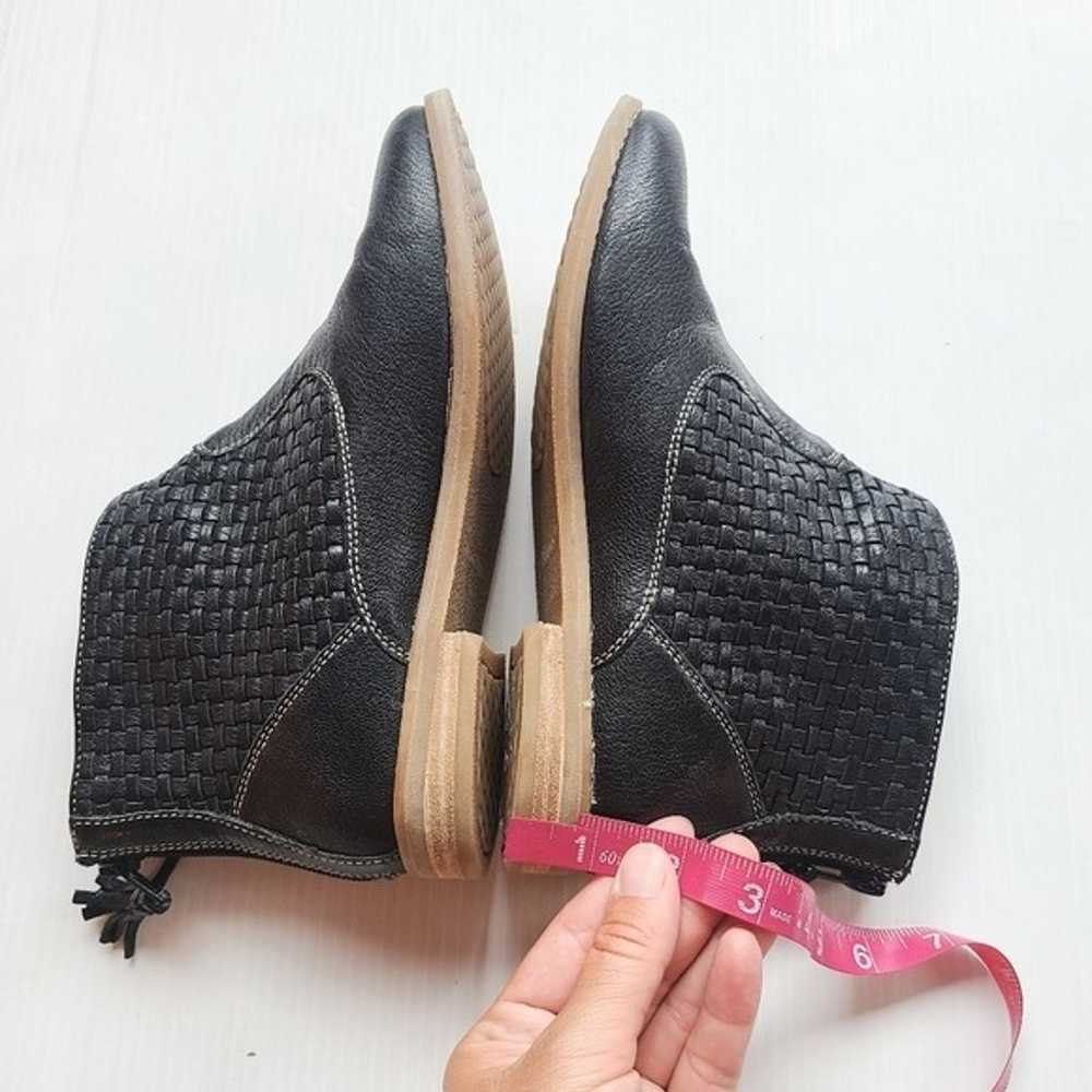 HUSH PUPPIES black Woven leather ankle booties - image 2