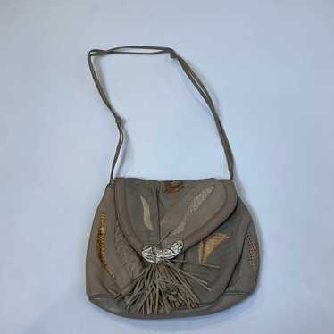 Sharif Crossbody Purse Snap Closure Tassel Leathe… - image 1