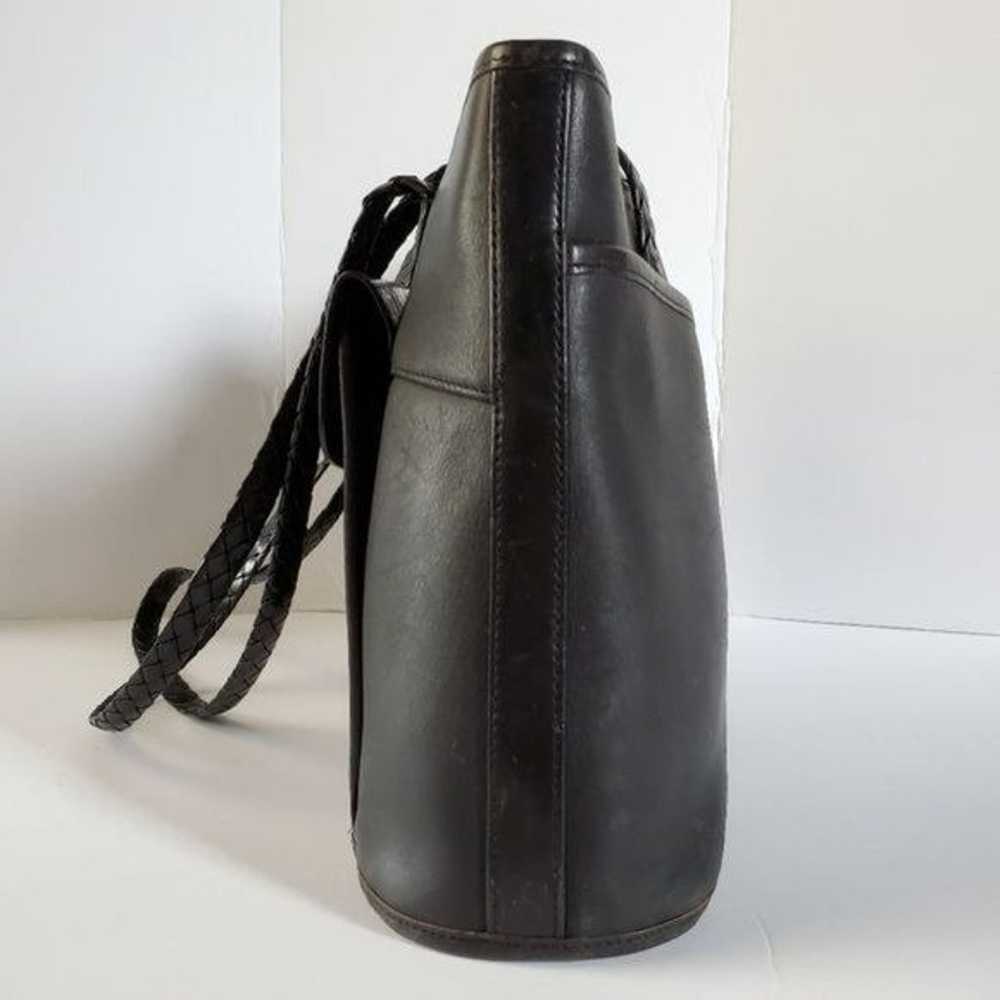 Vintage Brighton Bag Black Leather Tote Shoulder … - image 4