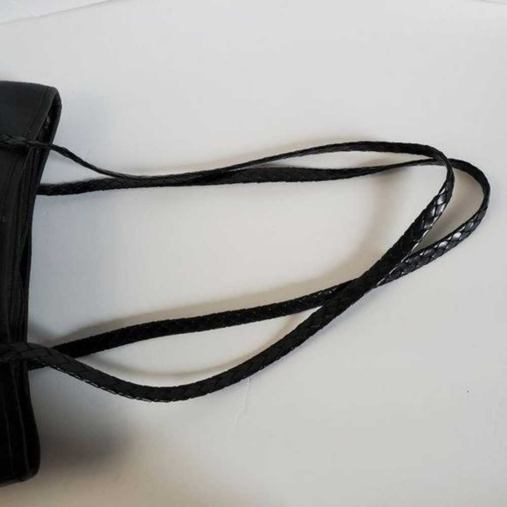 Vintage Brighton Bag Black Leather Tote Shoulder … - image 6