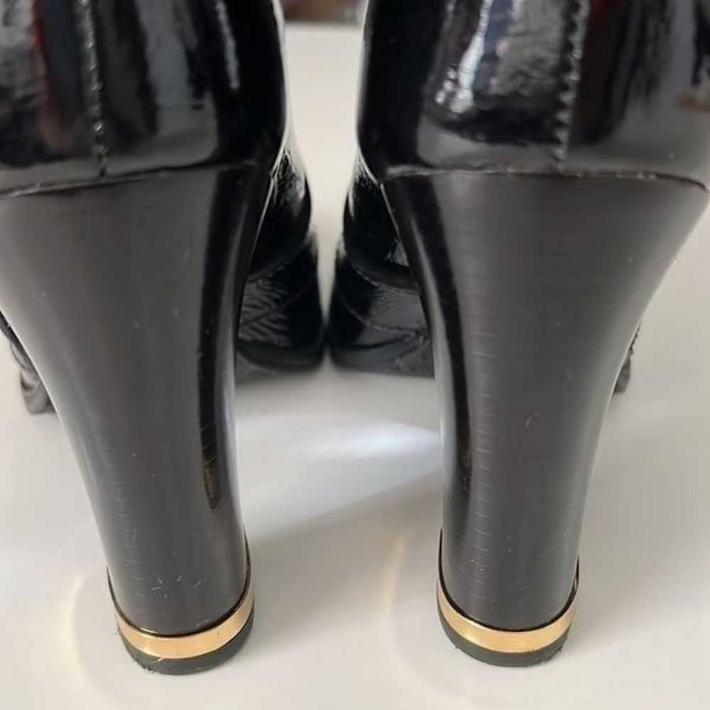 Gianni Bini Black Patent Leather Heels Boots Size… - image 5