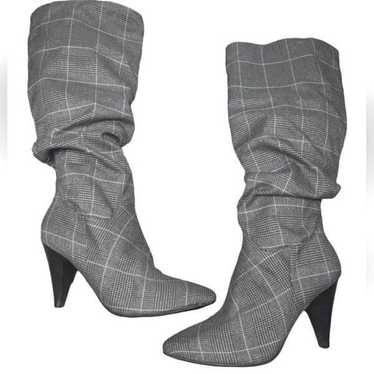 Impo Stretch Theodora slouchy gray metallic plaid… - image 1