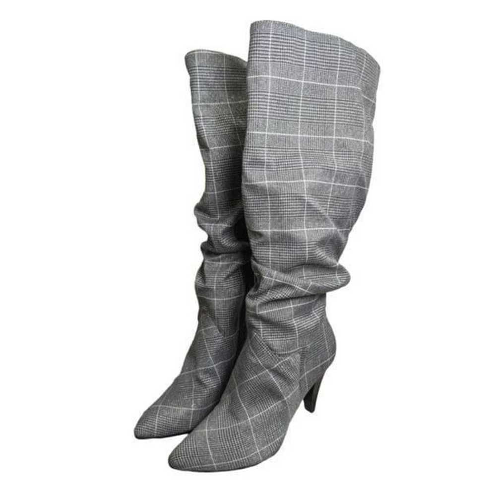 Impo Stretch Theodora slouchy gray metallic plaid… - image 2