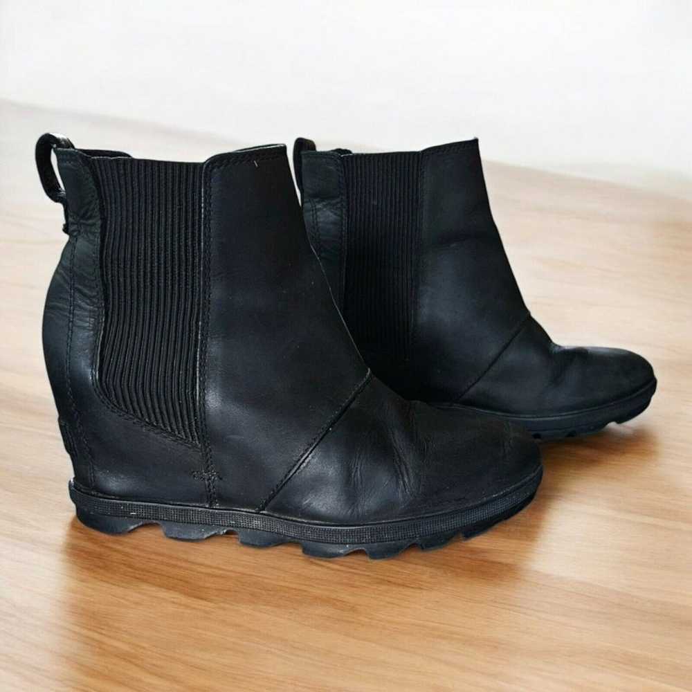 SOREL Joan of Arctic Wedge II Chelsea Black Nubuc… - image 2