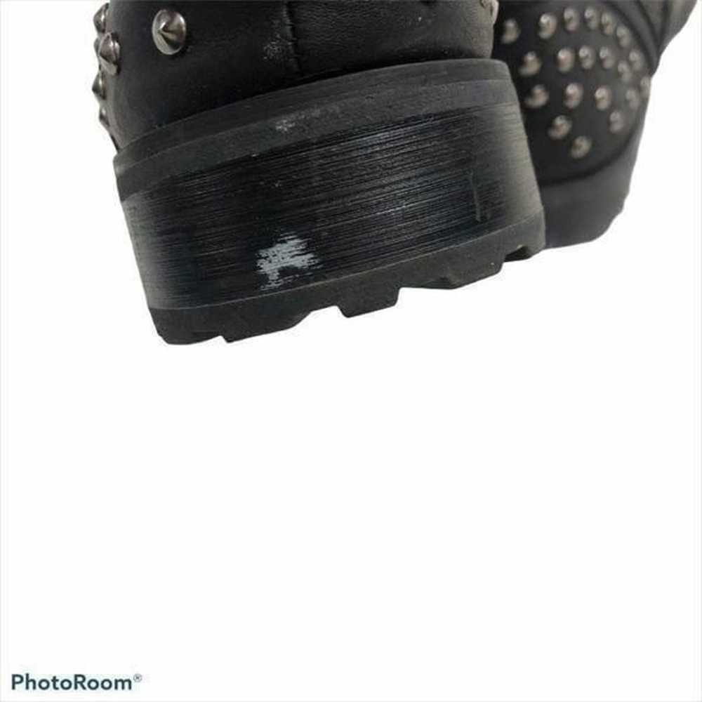 Gia Mia Black Studded Sequin Dance Combat Boots 8 - image 8