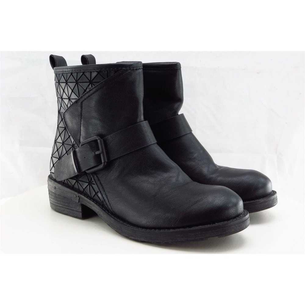 MTNG Ankle Boots Women Zip Boot Sz 36 M Black Lea… - image 3