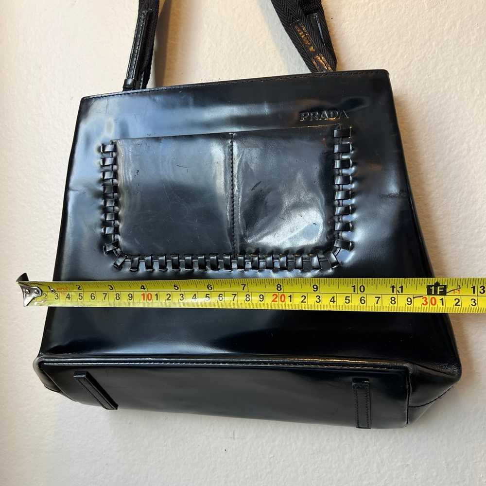 Vintage Prada Patent Leather Shoulder Bag - image 10