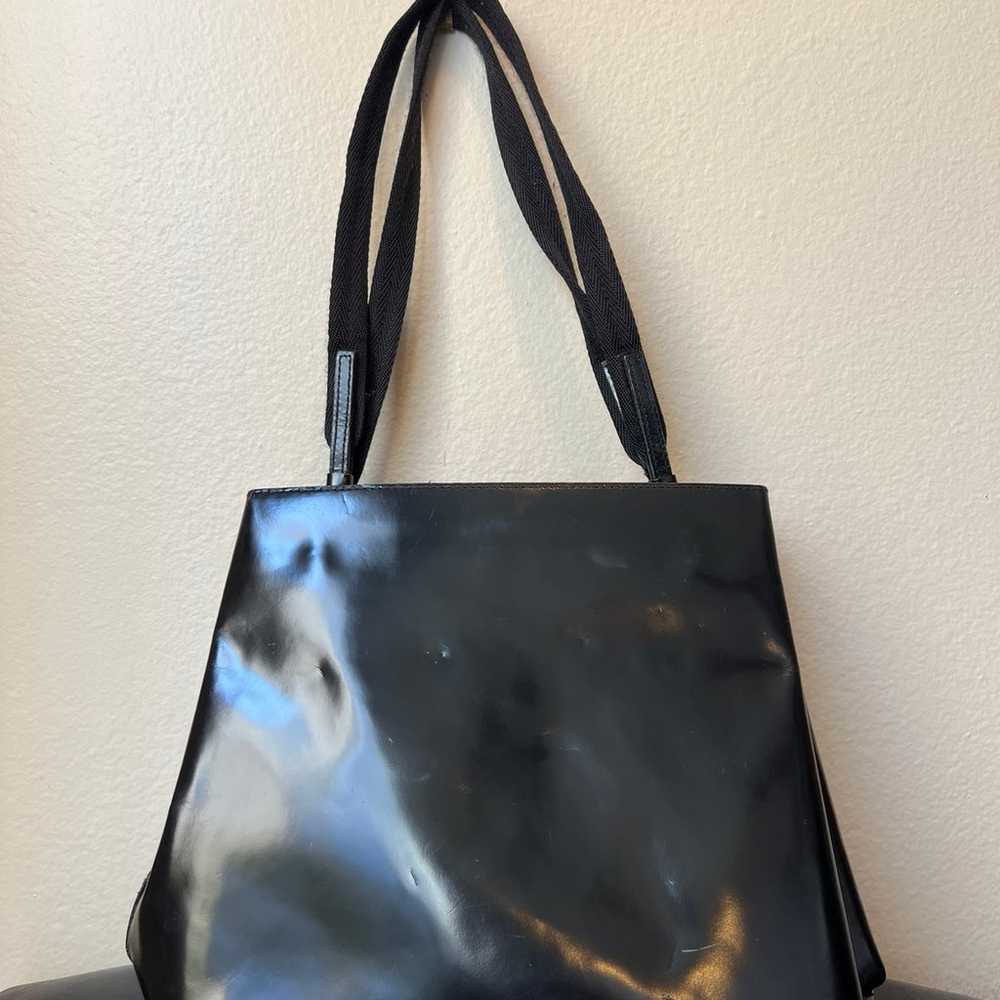 Vintage Prada Patent Leather Shoulder Bag - image 2