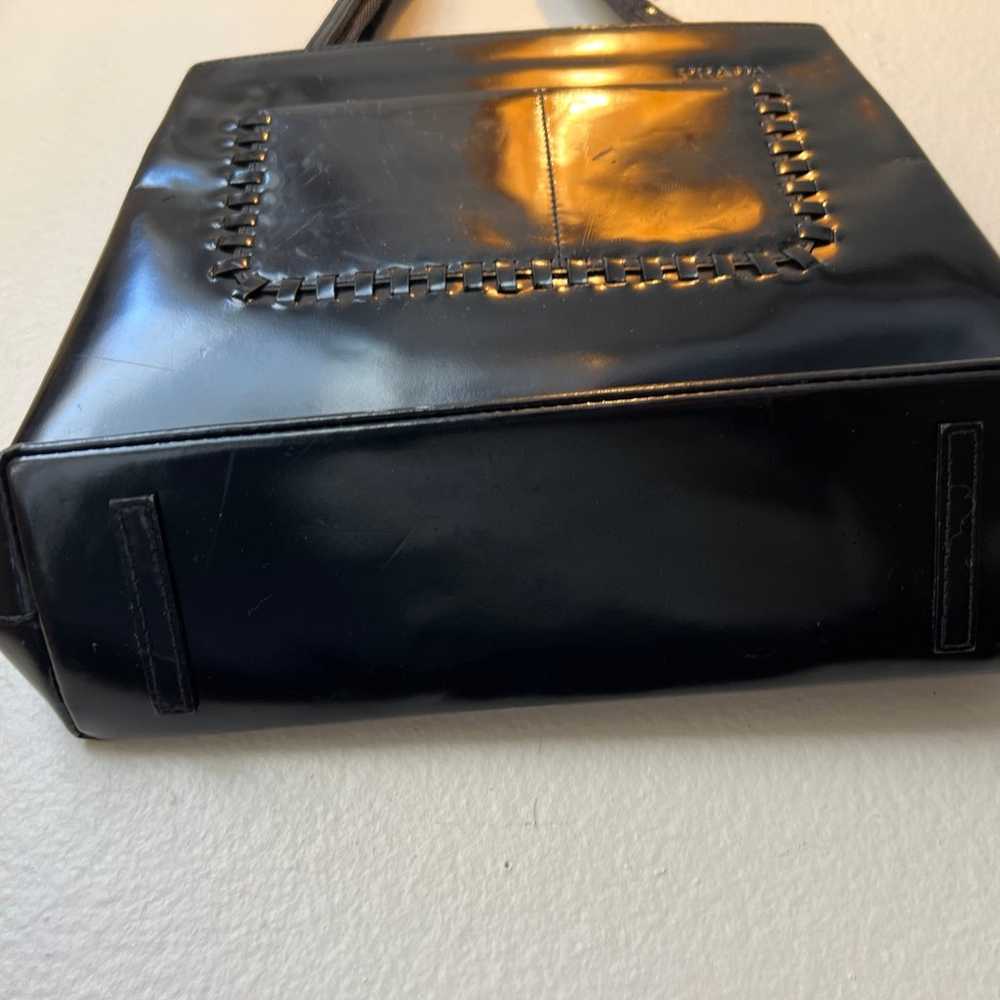 Vintage Prada Patent Leather Shoulder Bag - image 3