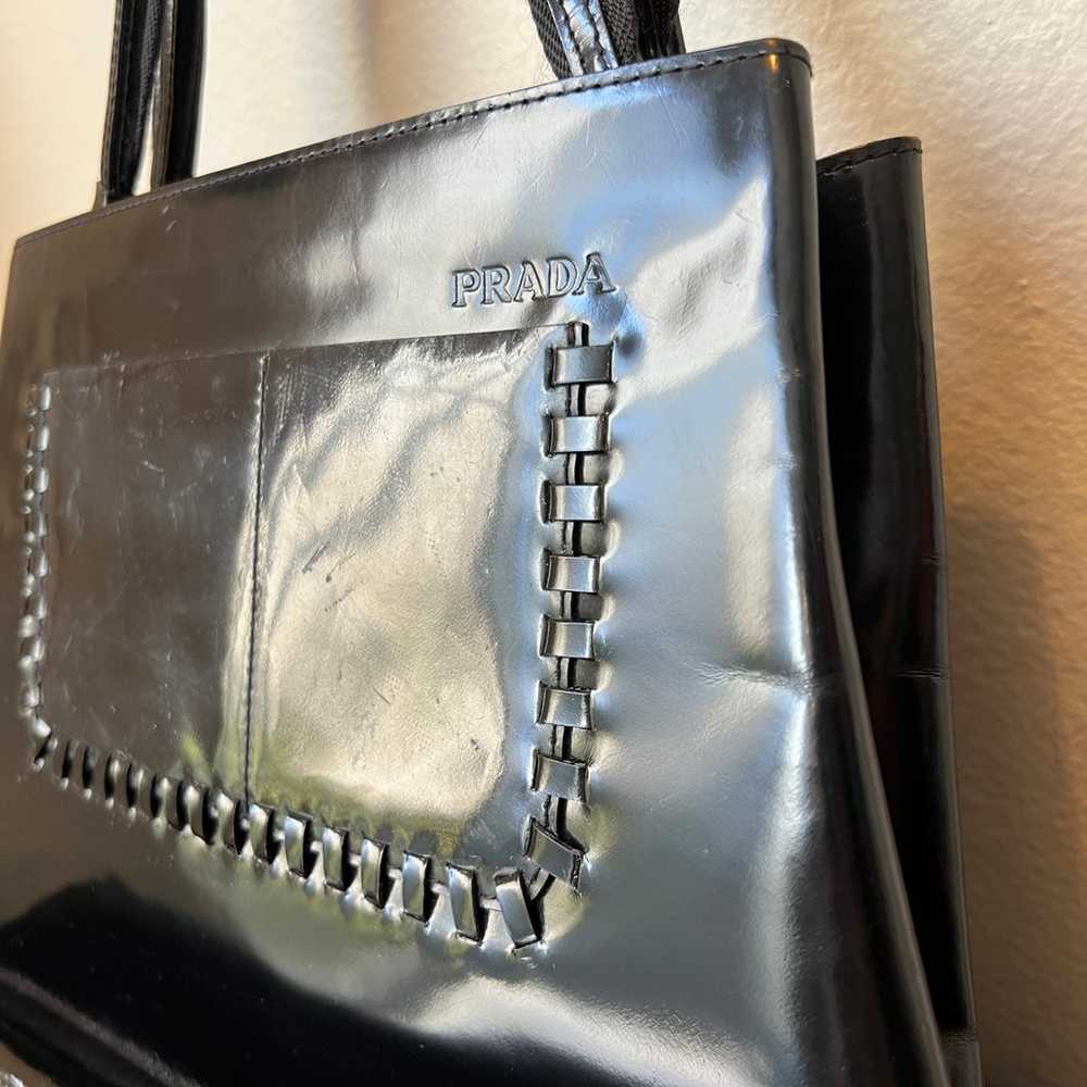 Vintage Prada Patent Leather Shoulder Bag - image 4