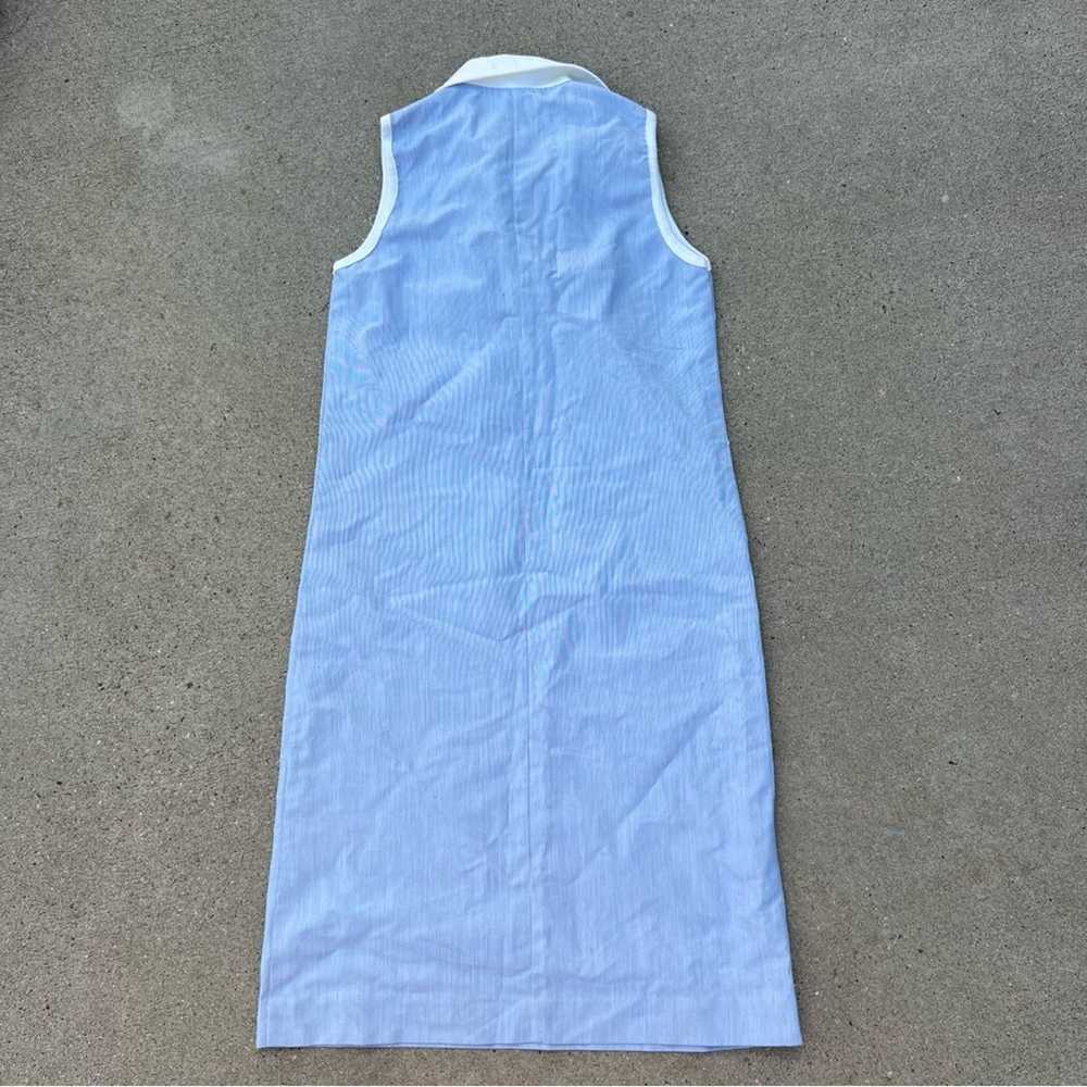 Vintage Vicky Vaughn Blue Sleeveless White Polo C… - image 5