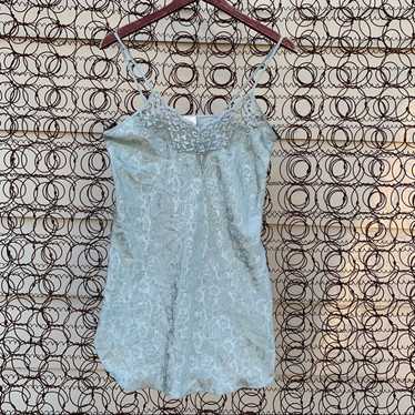 Vintage 90s Dentelle slinky lace camisole slip sag