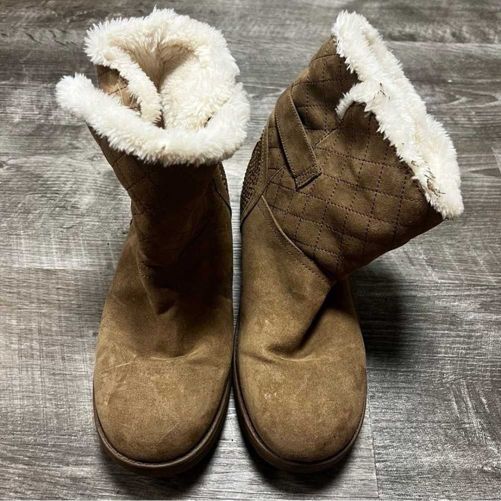 Guess GGALESSA Brown Winter Faux Fur Boots Size 10 - image 5