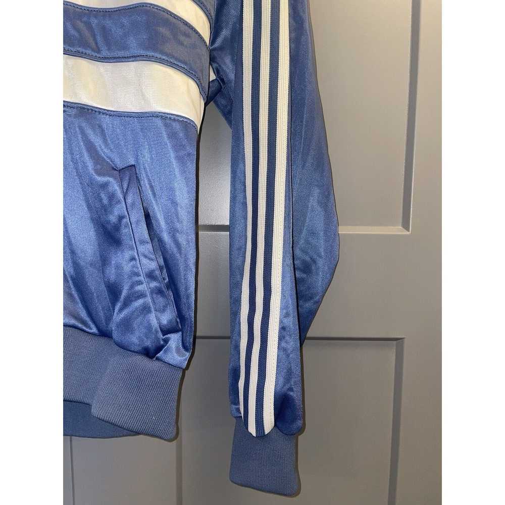 Adidas Vintage 1980s ADIDAS Long Sleeve Blue Zip … - image 3