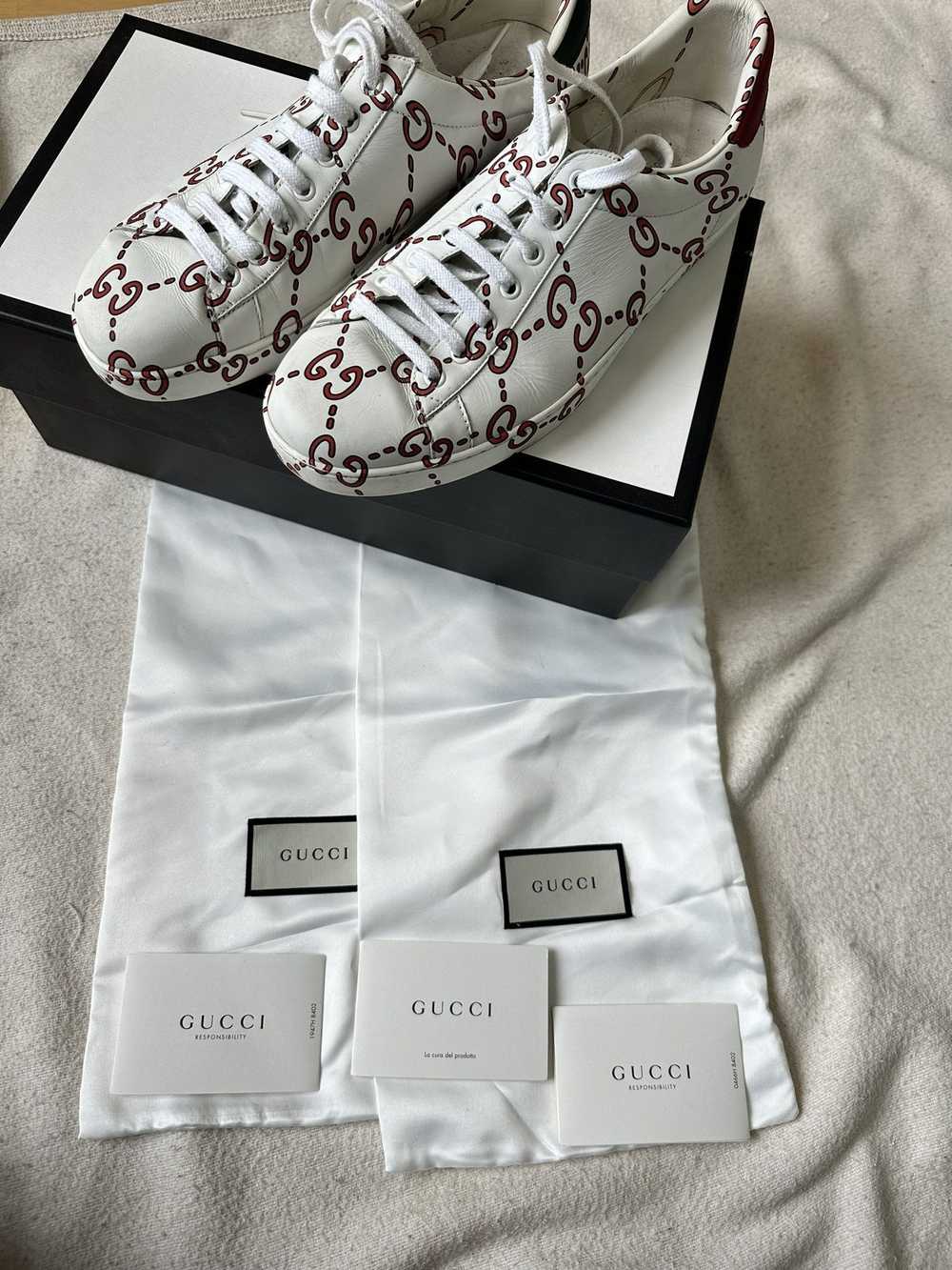 Gucci Gucci Ace Sneakers Monogram Ghost Print Whi… - image 2