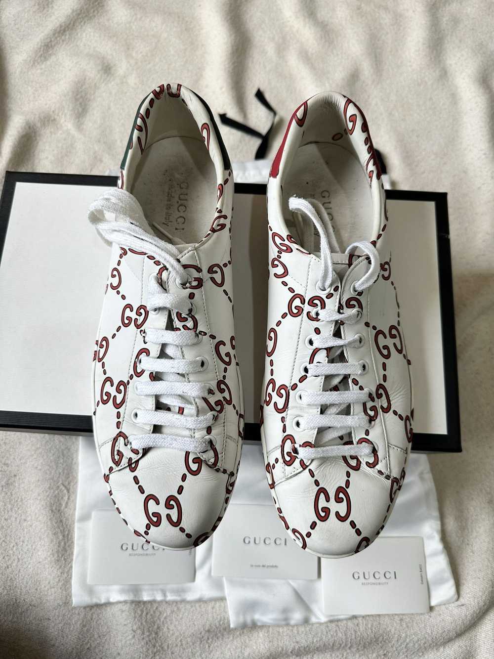 Gucci Gucci Ace Sneakers Monogram Ghost Print Whi… - image 3