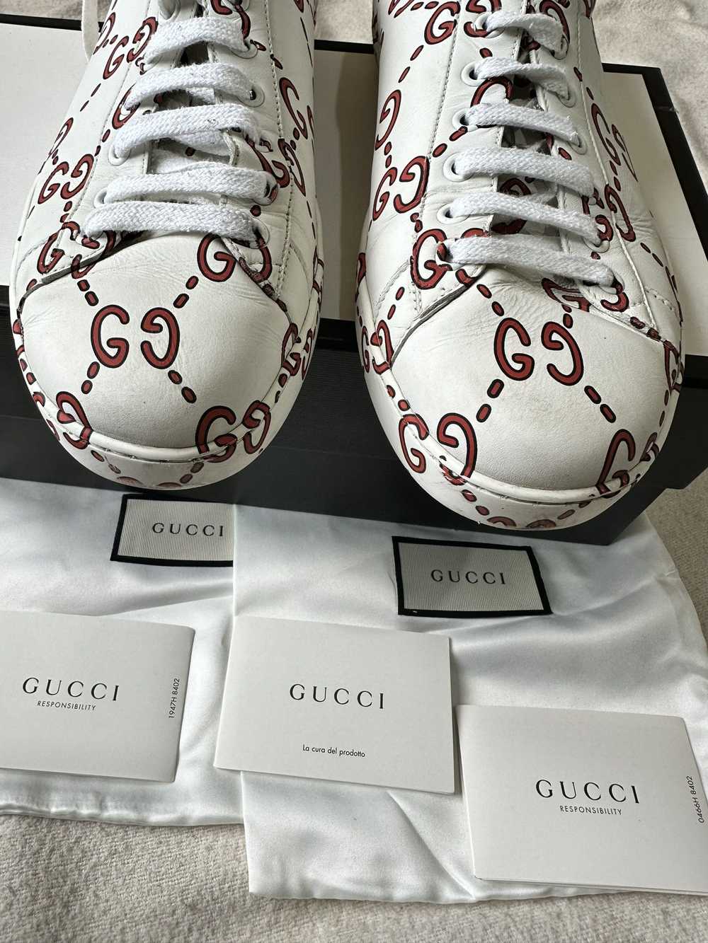 Gucci Gucci Ace Sneakers Monogram Ghost Print Whi… - image 4